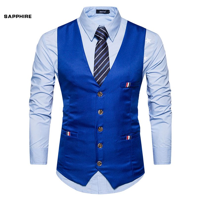 Men's English Style Suit Vest Men's Casual Business Professional Formal Wear-KMJ002
