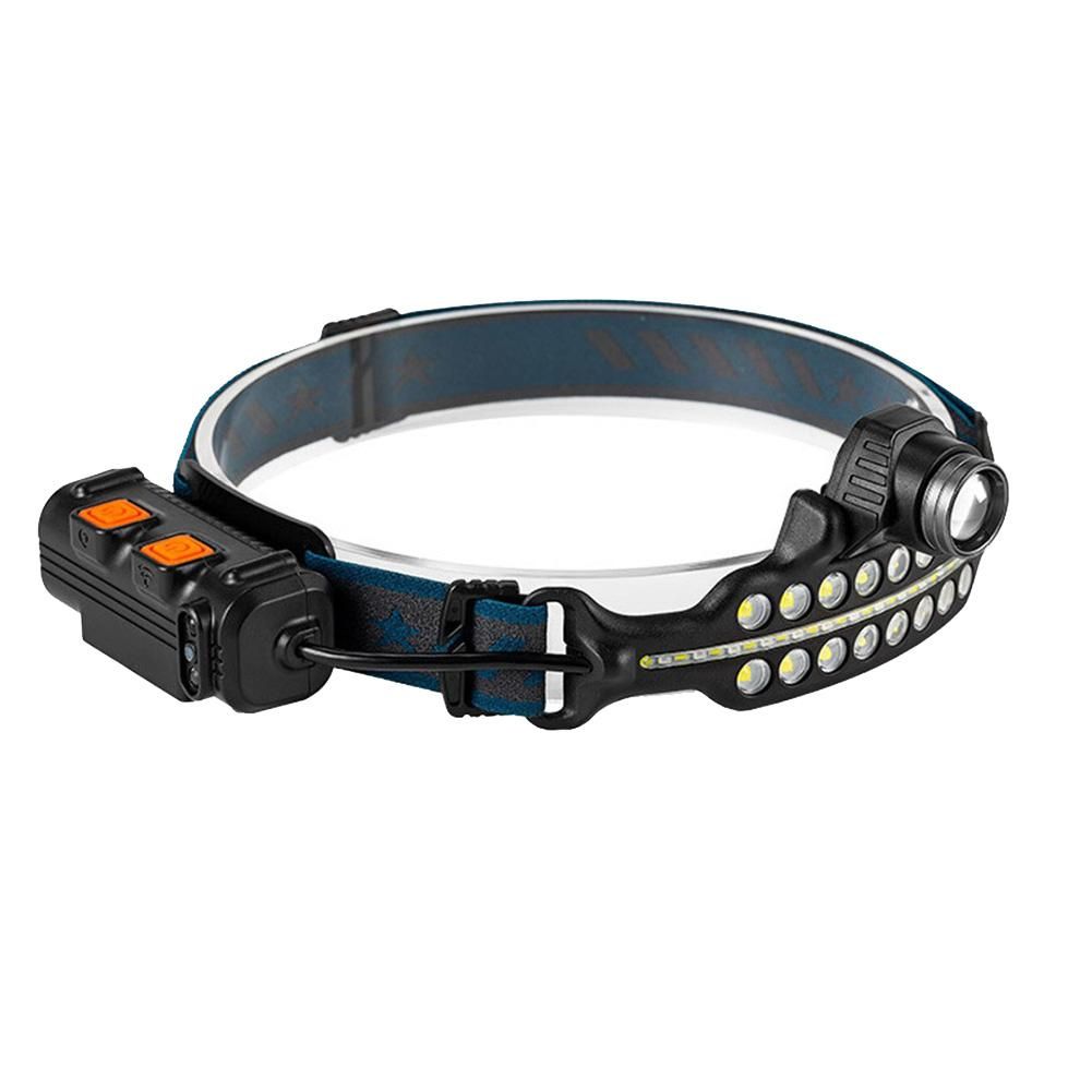 COB Headlight Sensor Head Light Lamp Flashlight with