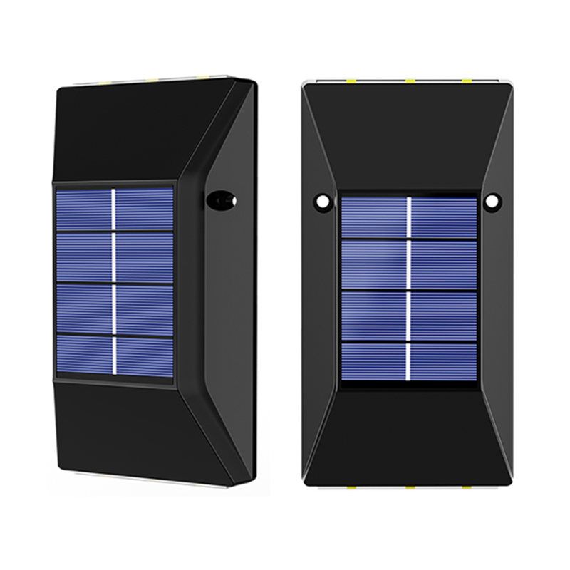 2PCS Outdoor Solar Light LED Waterproof Decoration Wall Lamp For Fence Porch Country Balcony House Garden Street Lighting - White