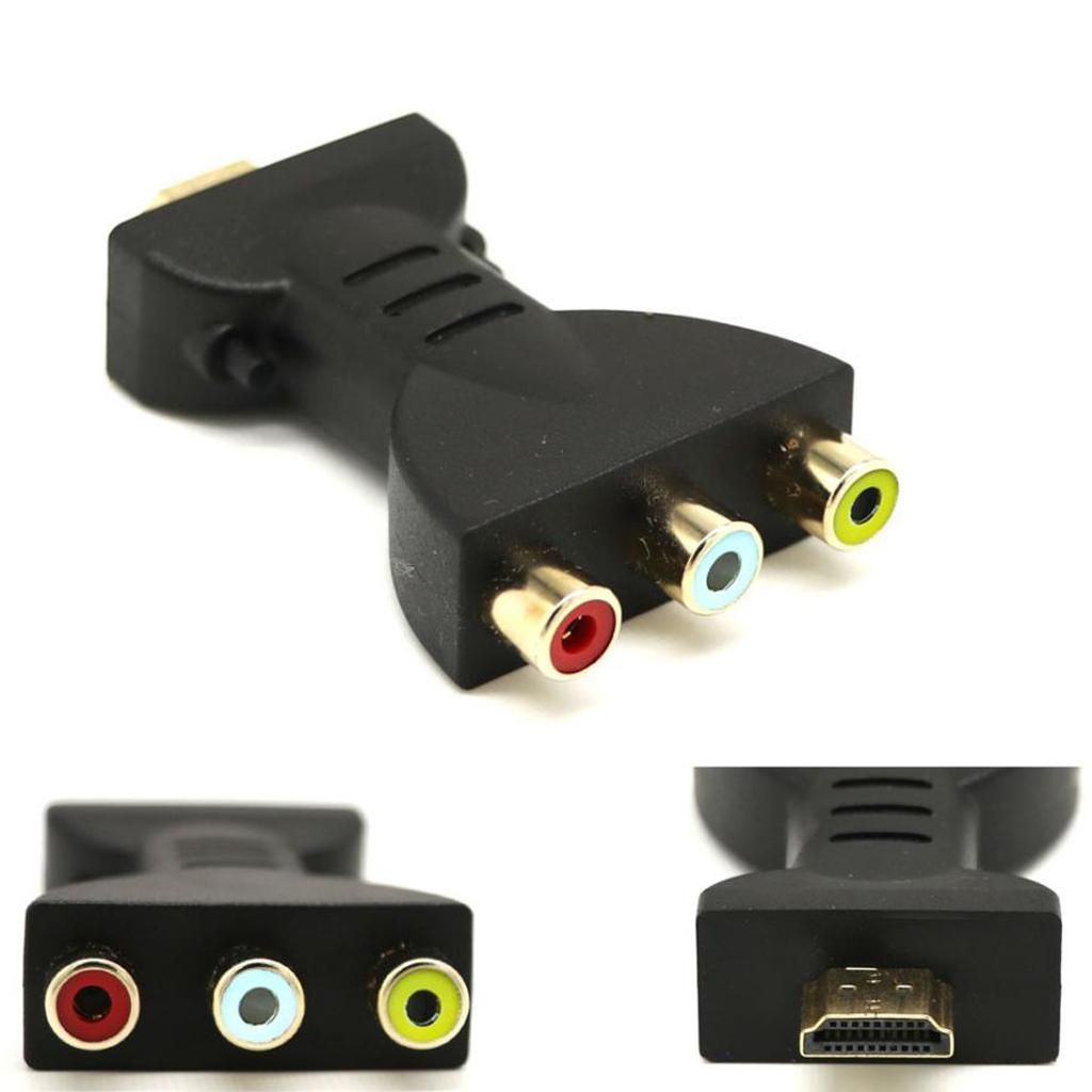 Gold-Plated Male To 3 Video Audio AV Adapter For 1080P