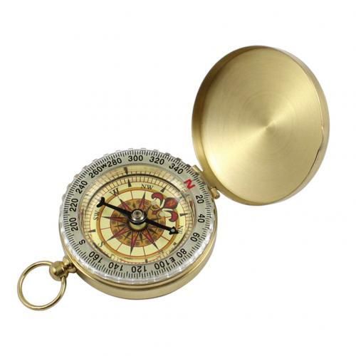 Retro Luminous Brass Pocket Watch Outdoor Camping Hiking