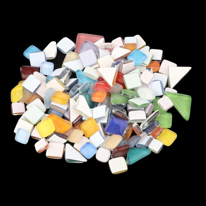 Bright Mosaic Tiles Assorted Craft Glass Pieces  Multicolors
