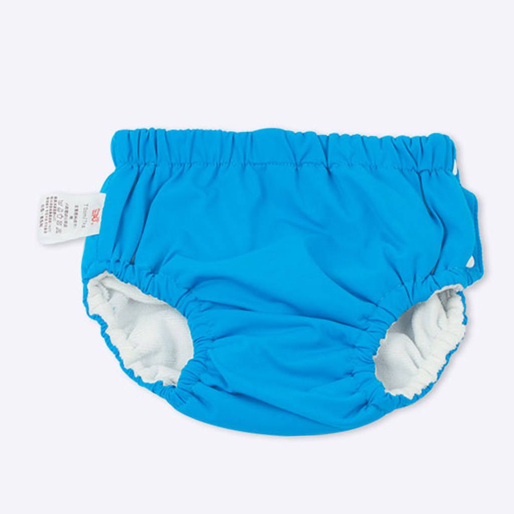 Baby Swim Diaper Reusable Absorbent Washable Nappies Blue (for6-12KG)
