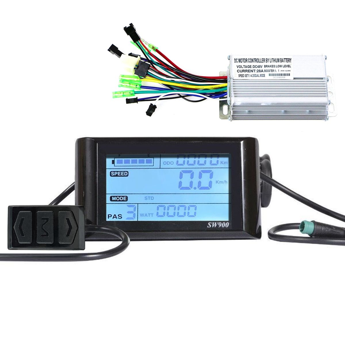 E-bike Brushless Controller LCD Display Panel Kit With Dual