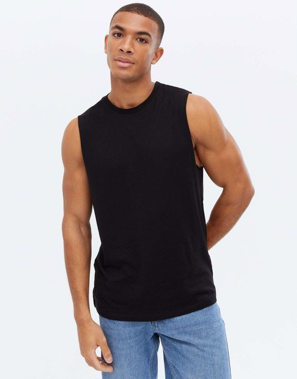 Men's Sleeveless Muscle Tank - Black