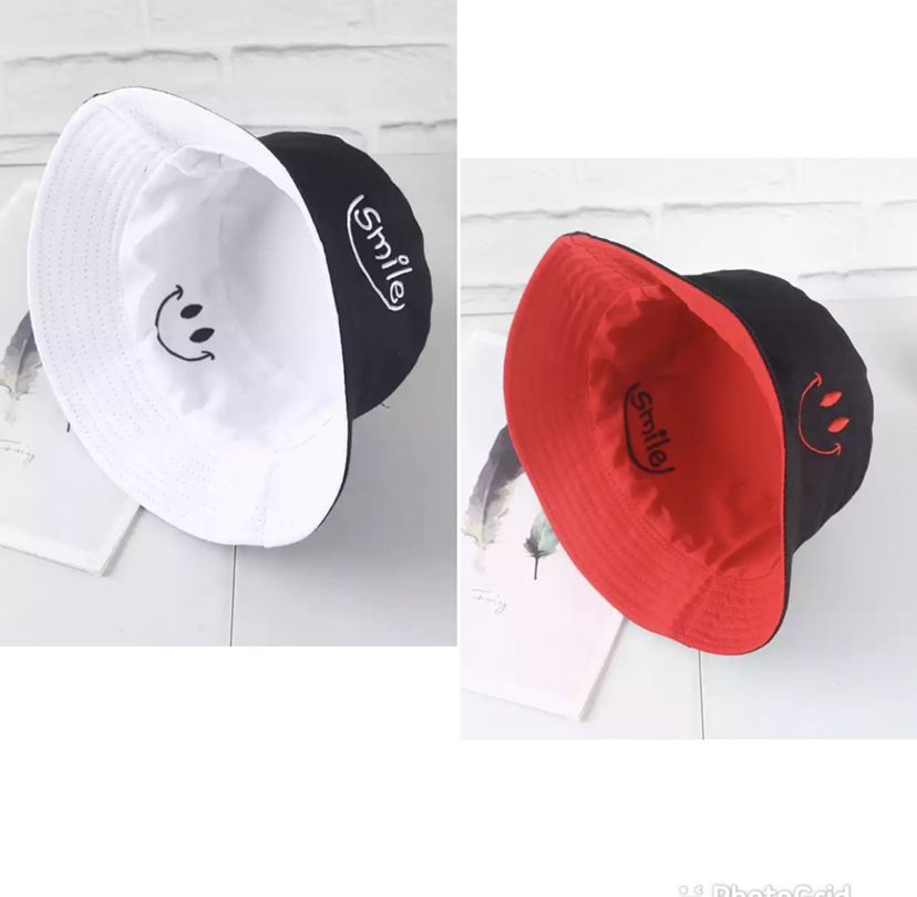 2 In 1 Embroidery Unisex REVERSIBLE Bucket Hat Cap