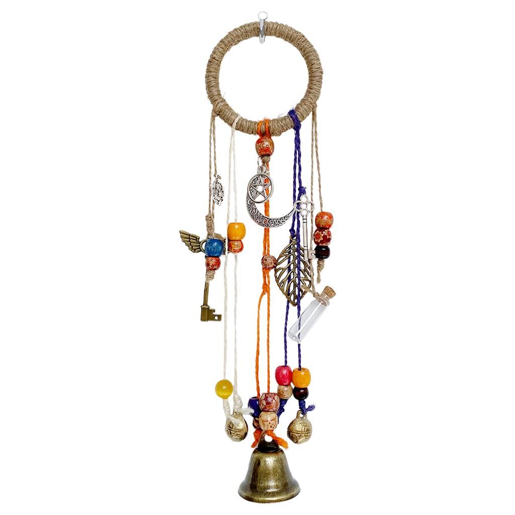 Witch Bell Wind Chime Weave Blessing Hook Rope Art For Patio