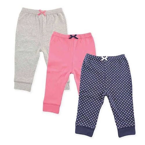 Girls Gold Dotted And Plain Pants