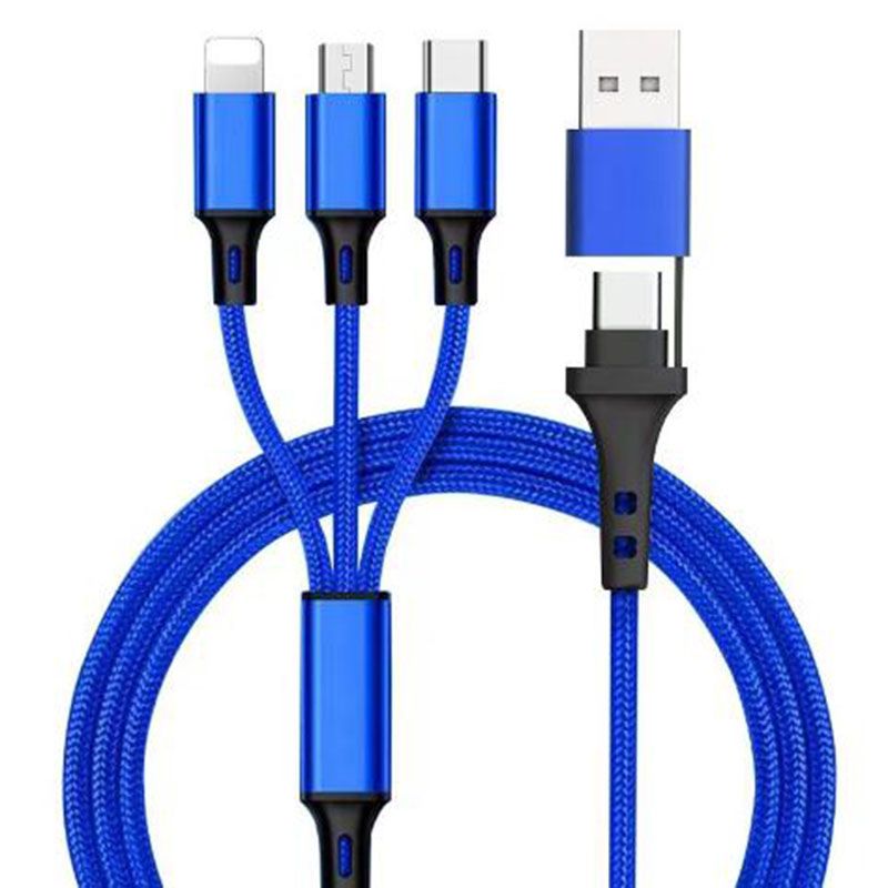 Universal 5-in-1 USB Cellphone Cables, Multiple Charger Cord