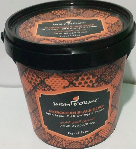 Moroccan Black Soap With Argan Oil & Orange Blossom, 1KG