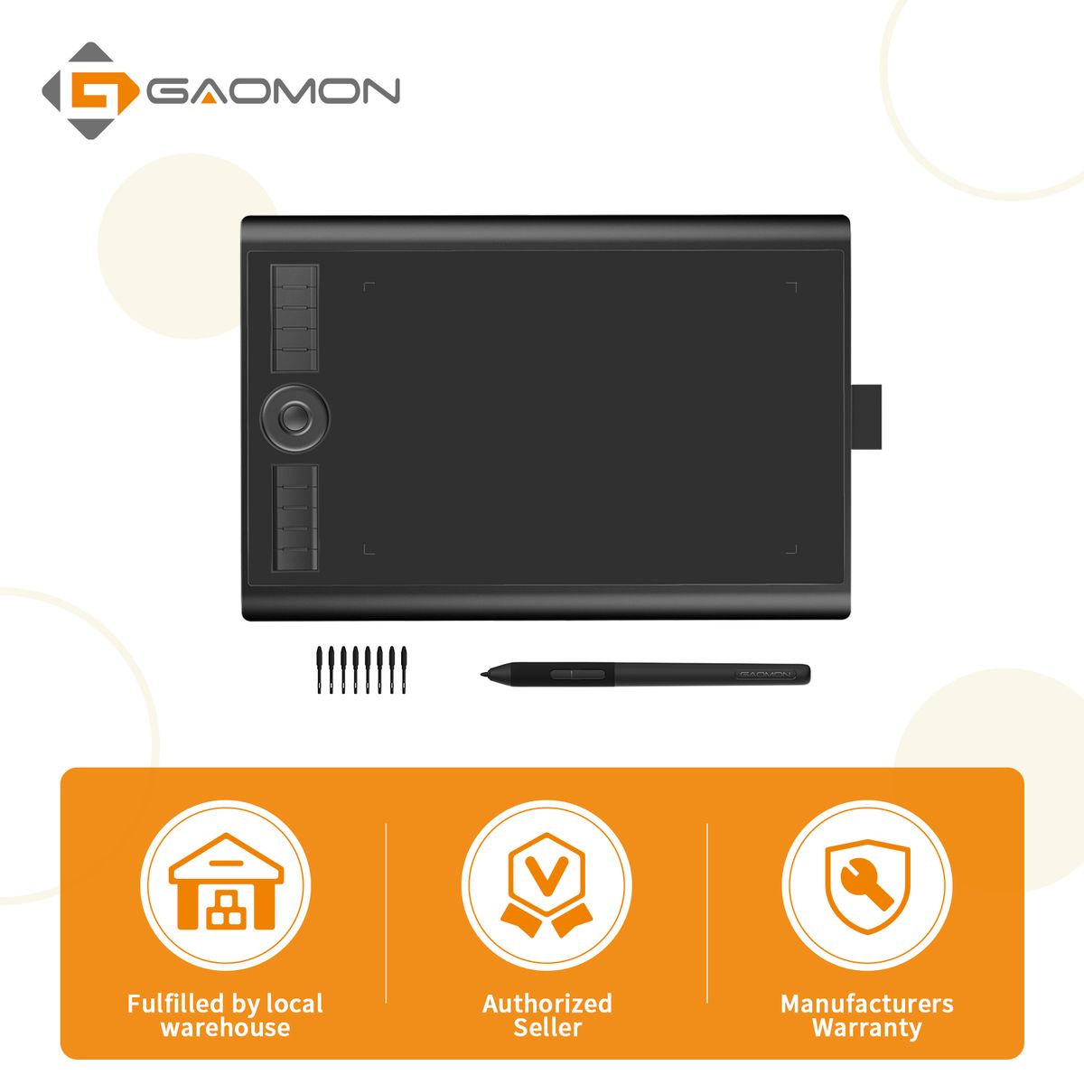 【Local Shipping& Fast Delivery】GAOMON M10K PRO Graphics DrawingTablet With Battery-Free Pen