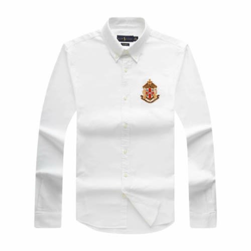 Embroidered Mens White Polo