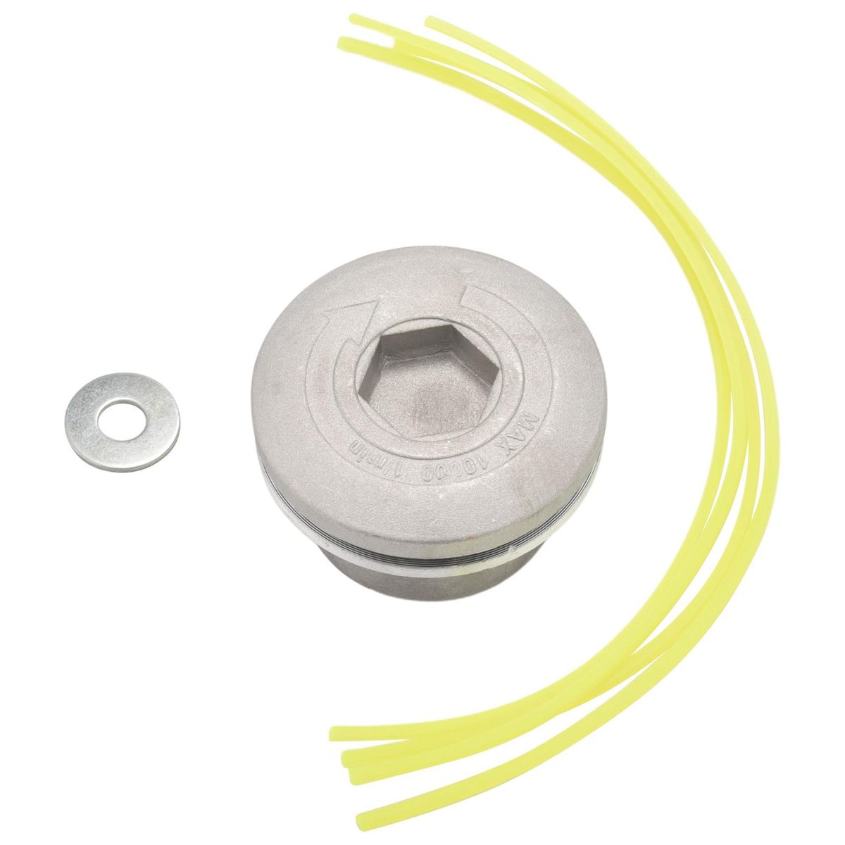 Universal Aluminum Grass Trimmer Head With 4 Lines Brush Cutter Head Thread Nylon Grass Cutting Line Head for Lawn Mower Silver