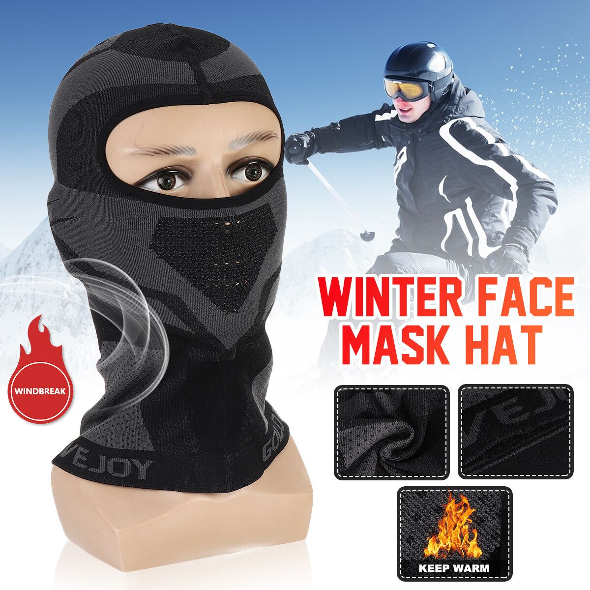 Winter Full Face Neck Maask Hat Balaclava Warmer Cover Warm Ski Motorbike Outdoor