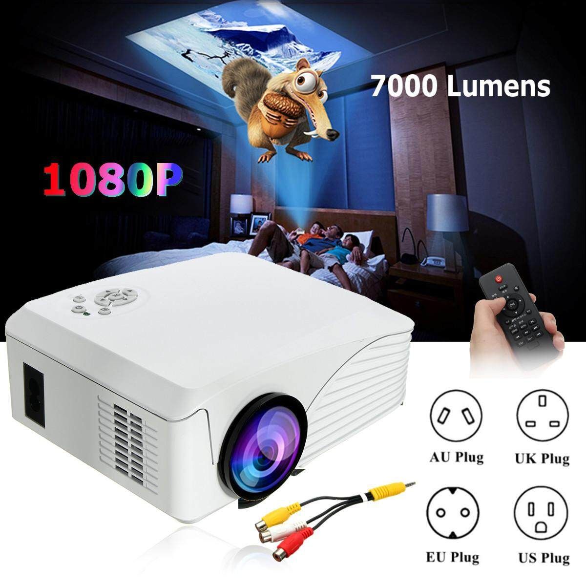 4000 Lumens 1080P HD Portable Projector 3D LED Multimedia USB Theater Cinema UK Plug Australian Regulations
