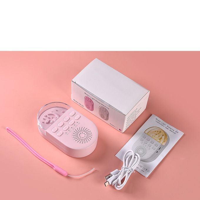 Mini Baby White Noise Machine Sleep Machine Night Light Natural Pink