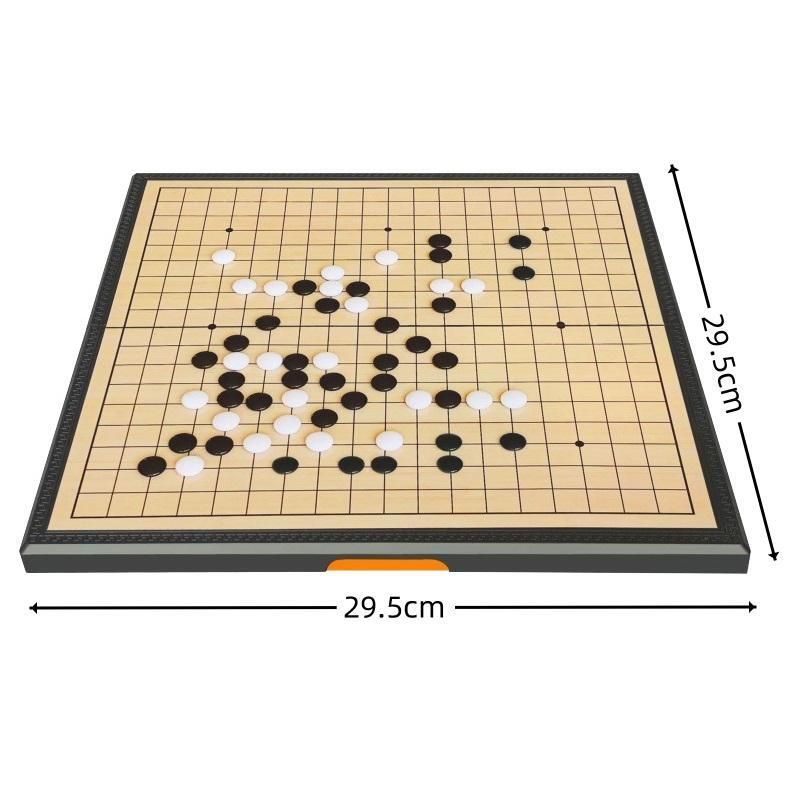 Magnetic Go Game Foldable Weiqi Acrylic Black  Chessman Chess Set For Children Puzzle Chess Board Game Toys Gift