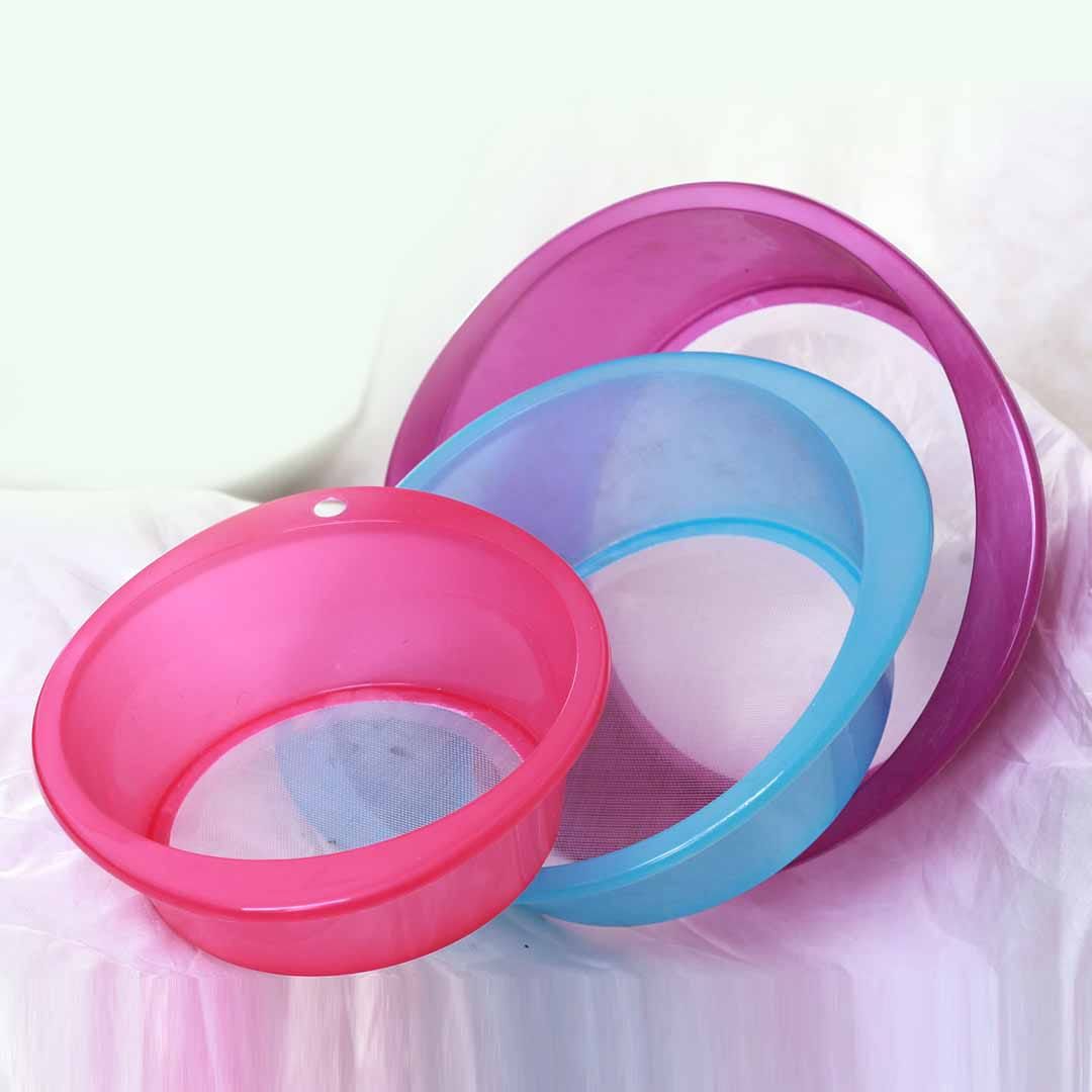 Vegetable Fruit  Basket  Sieve Plastic-3pcs