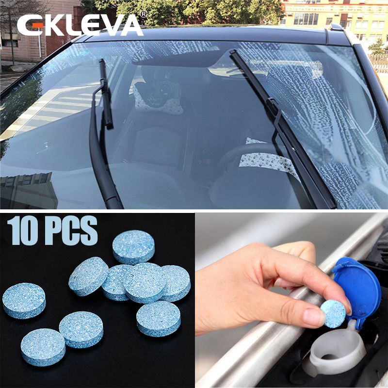 10PCS/Pack Car Solid Wiper Fine Seminoma Auto Cleaning Effervescent Tablet Windshield Glass Cleaner