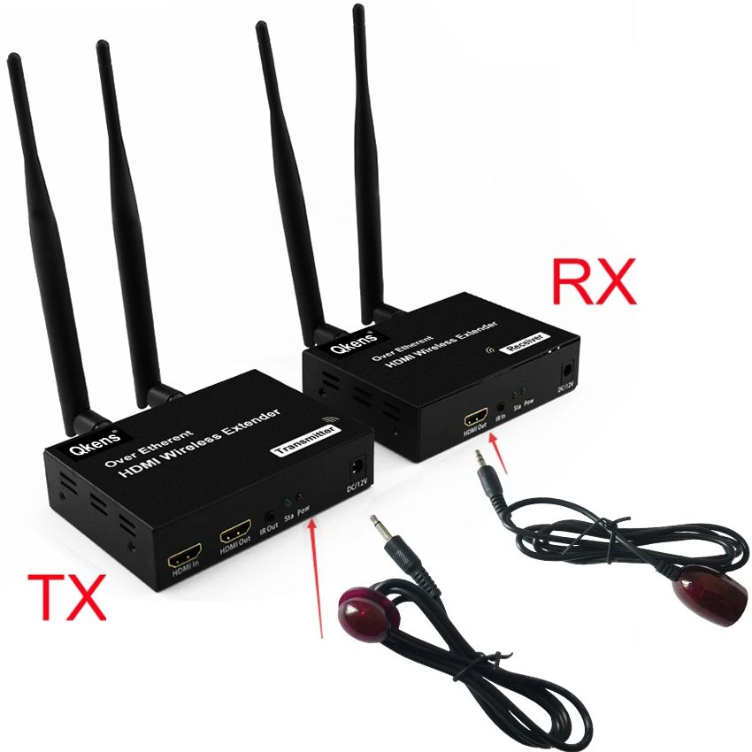 200M Wireless HDMI Extender 1080P Screen Share Wireless Extender Audio Video Transmitter Receiver 1TX 1RX With EU Plug