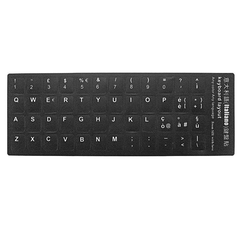 Standard Smooth Laptop Notebook Keyboard Stickers German Russian Spanish French Italian Arabic 6 Language - French Italian