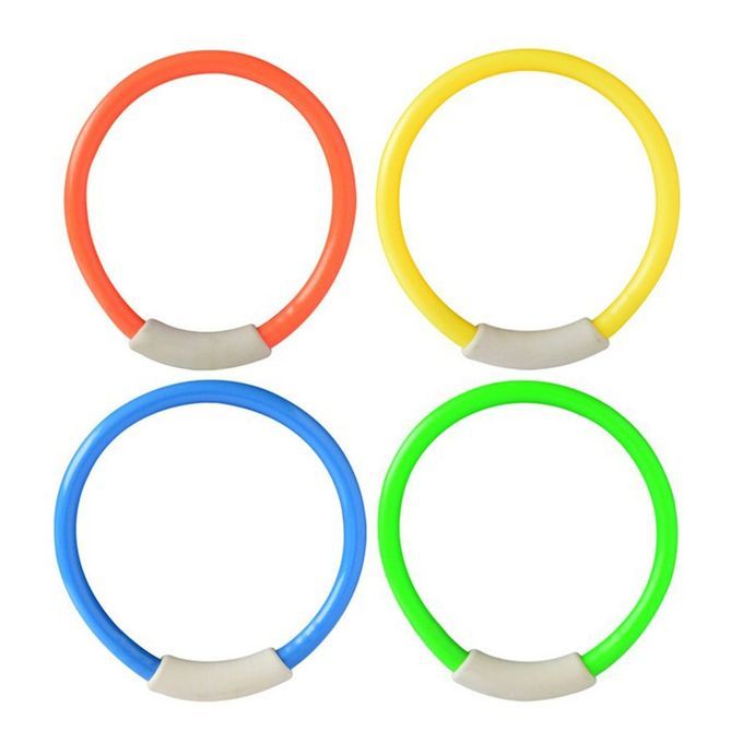 4Pcs Dive Ring Swimming Aid Children Water Play Diving Sports Summer Beach Toy