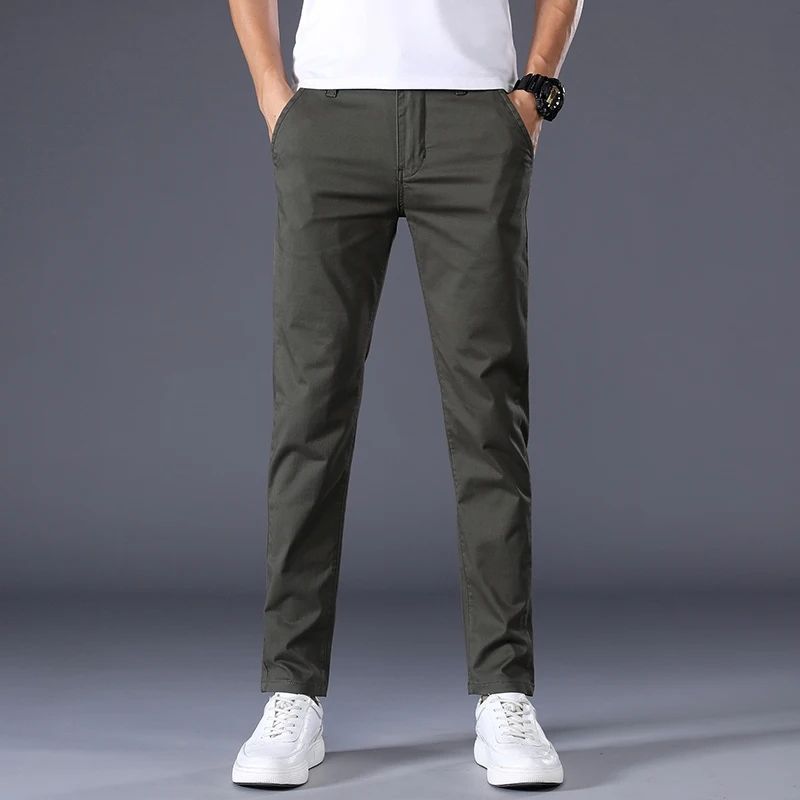 Quality Fashion Chinos: Army Green