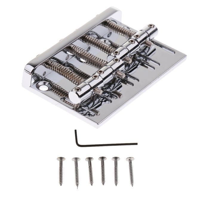 4 String Bass Bridge For Fender Precision Jazz Bass Replacement Chrome