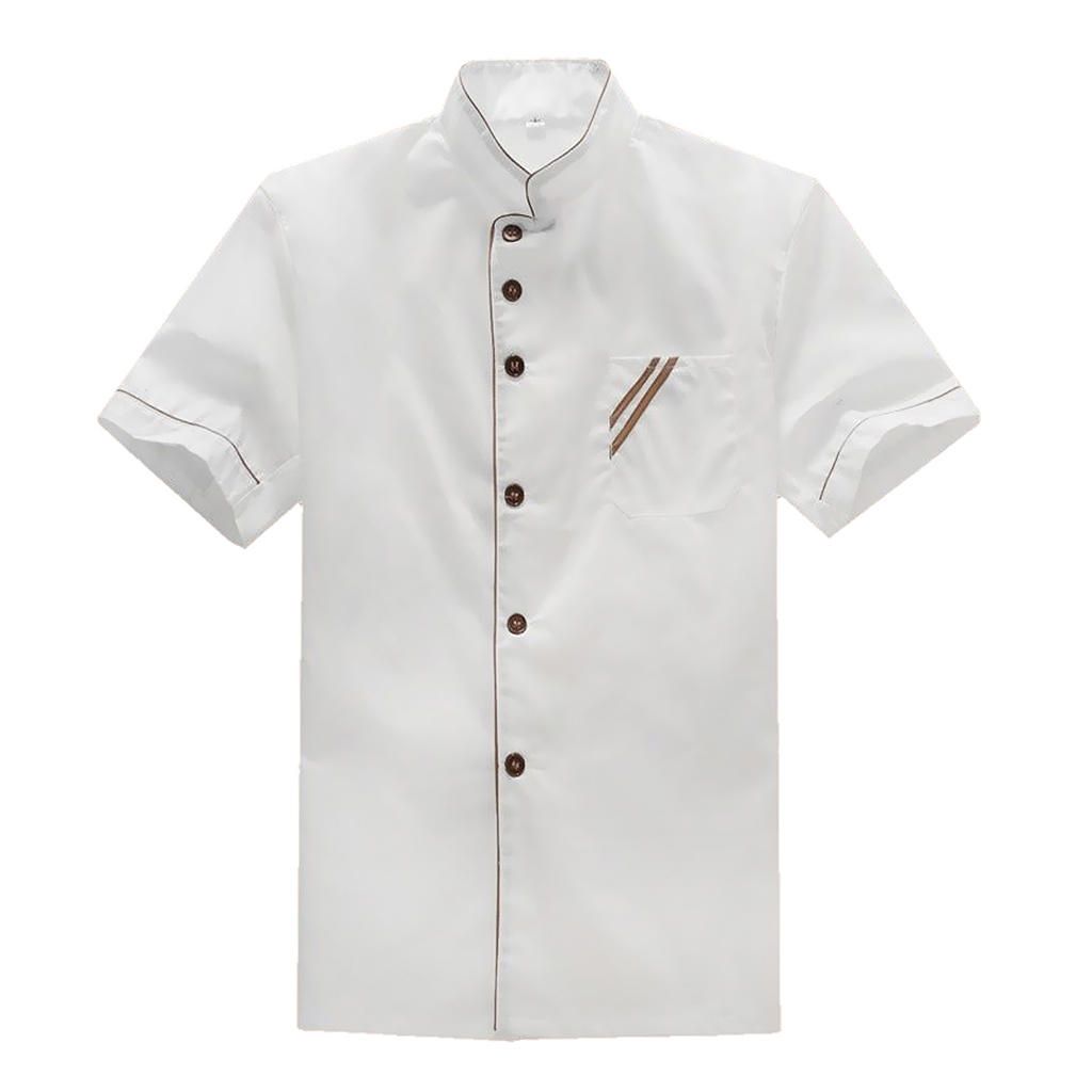Chef Clothing Jacket Coat Catering Cook Uniform Short