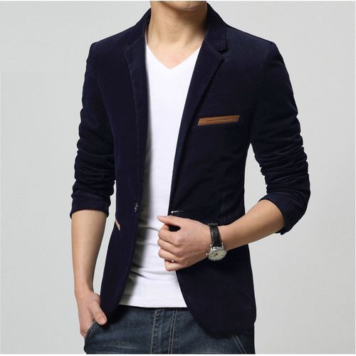 Men's Suit Jacket Big Size Man Business Corduroy Men Blazer