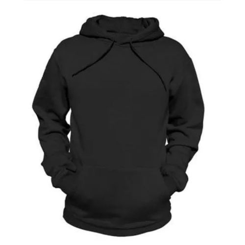 Plain Black Unisex Hoody