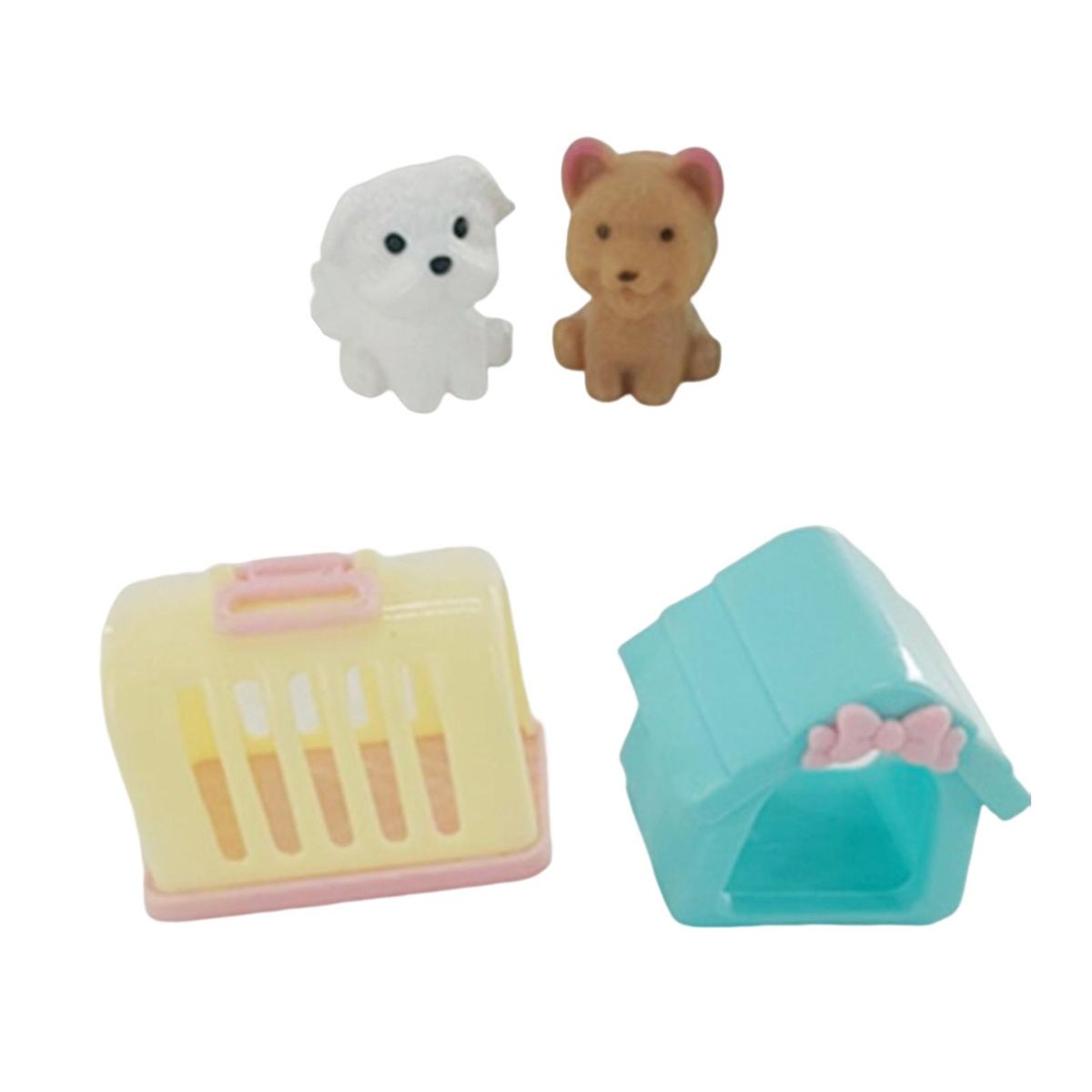 4Pcs Role Play Toys Puppy Dog Cage Doll Accessories