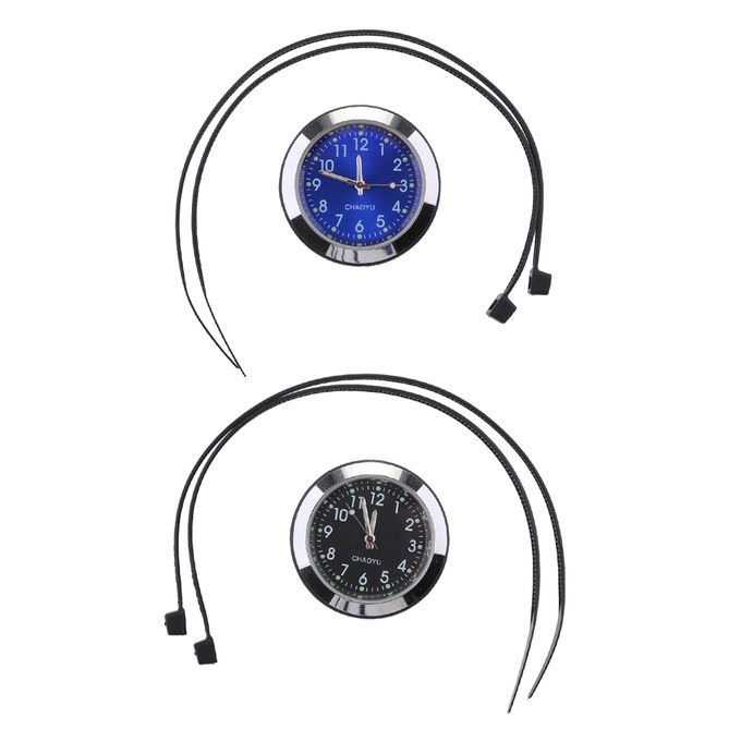 2Pieces Motorbike Motorcycle Handlebar Watch Dial Clock