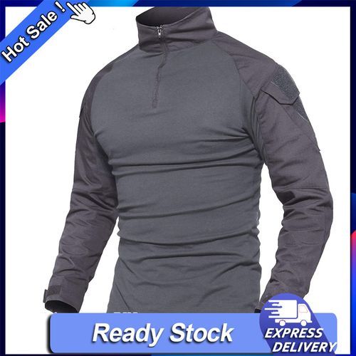Men's Military Combat Shirt Long Sleeve T-Shirt