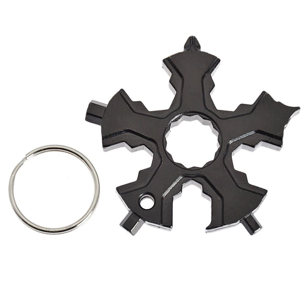17in1 Snowflake Multi Pocket Tool Keychain Spanner Hex