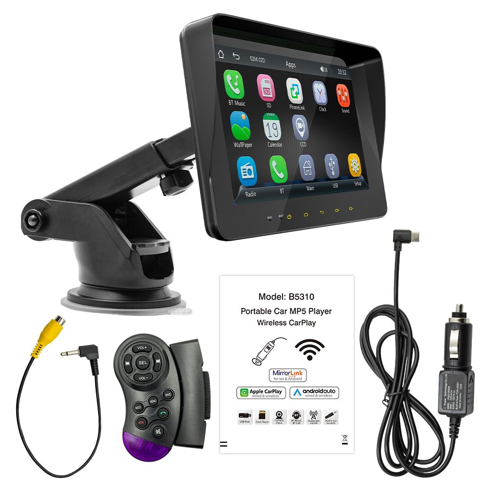 7 Inch Car Stereo MP5 Player BT Hands-Free Calling FM Radio