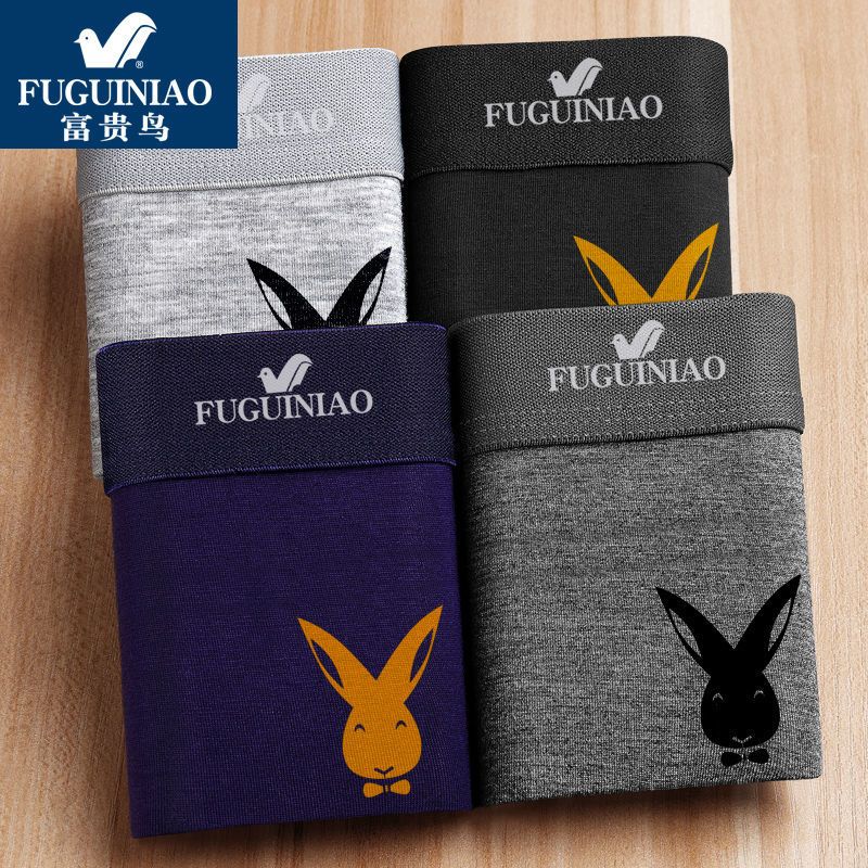 4 Pcs Antibacterial Men's Cotton Boxer Briefs