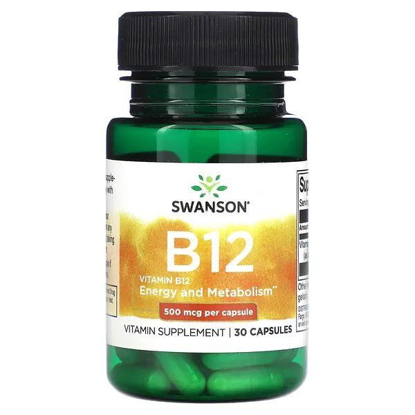 Vitamin B12 500 Mcg - 30 Capsules