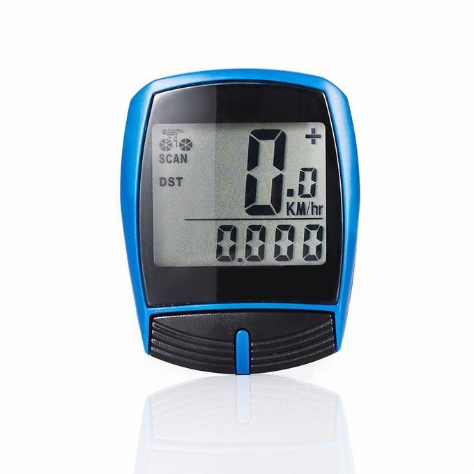 High Quality Waterproof Bicycle Computer Wired MTB Bike Cycling Odometer Rainproof Stopwatch Speedometer Watch(#wired Blue)