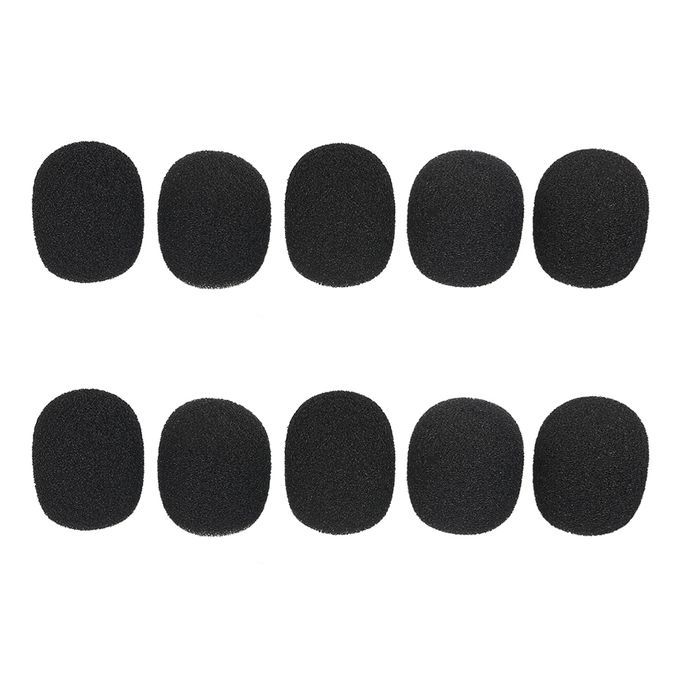 10pcs Mini Microphone Cover Headset Replacement Foam