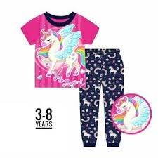 New Unicorn Girls Character Pajama Set
