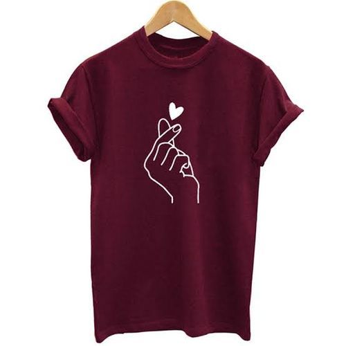 Ladies Quality Round Neck Polo Printed T-Shirt