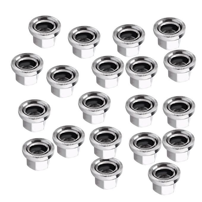 20x Durable Axle Wheel Nuts For Bolt Screw Fastener Washer Bike