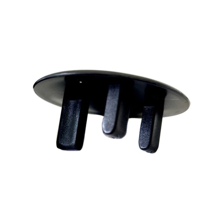 UK 3-Hole Socket Protect Cover Round Thin Black