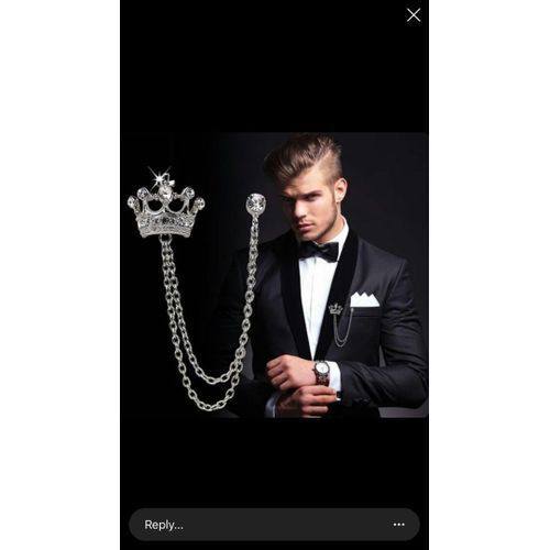 Lapel For Suit For Men - Silver