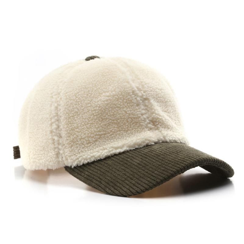 Plush Corduroy Women Baseball Cap for Men Winter Cap Hip Hop Trucker Hats Warm Fitted Cap Female SnapbaGolf MZ244