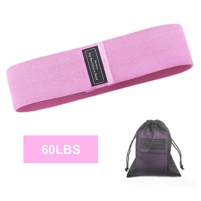 Fitness Booty Resistance Bands Workout Fabric Loop Band  Exercise Bands For Hip Legs-Pink--60LBS