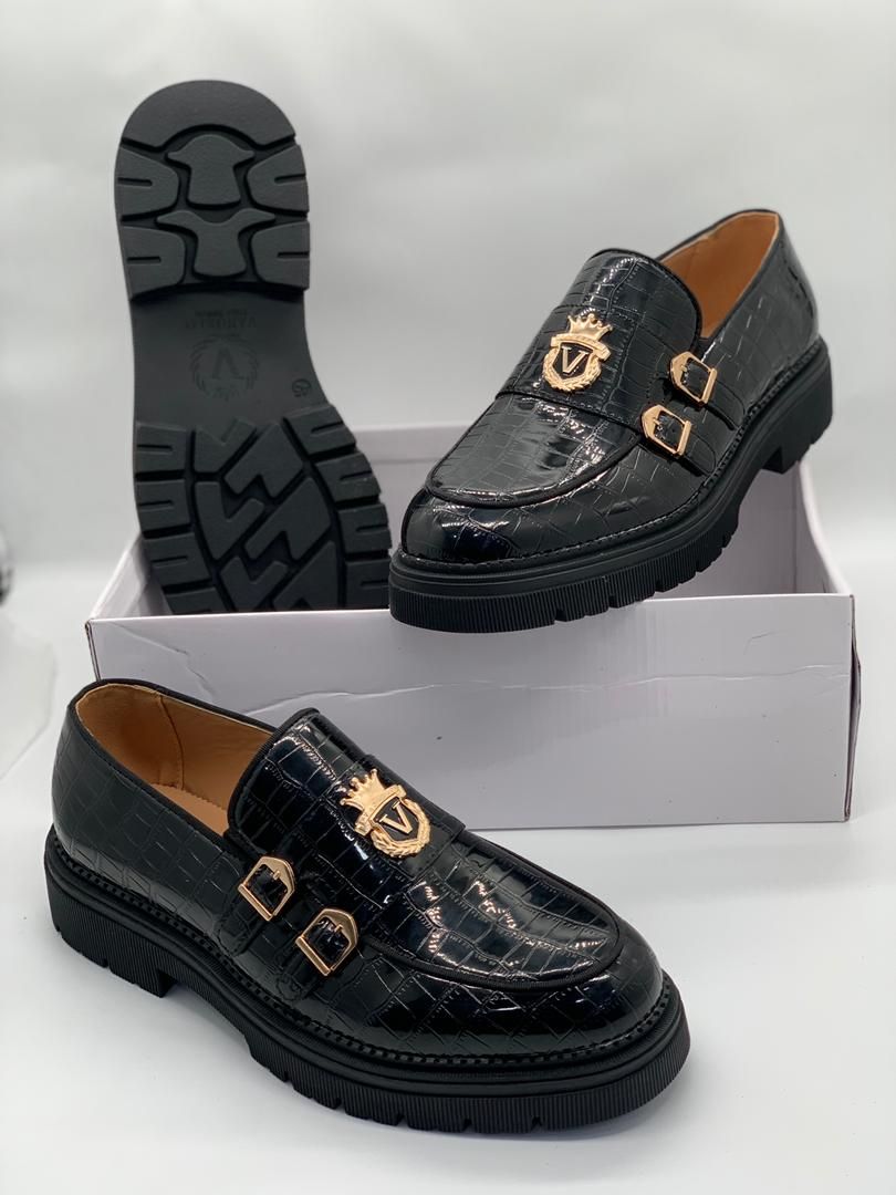 VANGELO'S HIGH HEEL LEATHER  DESIGNERS SHOE BLACK