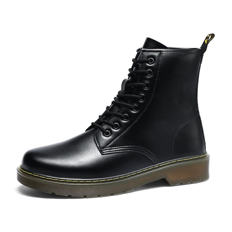 Mens Ankle Top  Boots Hiking Booties-Black