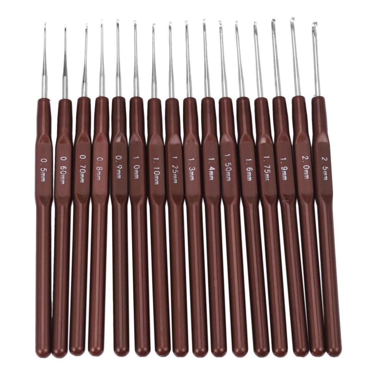 16pcs ABS Handle Crochet Hooks Handle Knitting s Set Crochetings and Knuckles 05mm-25mm 16 Size